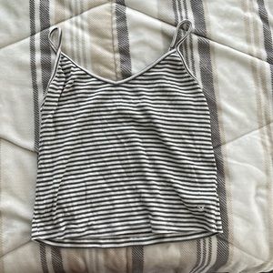 Striped Green and White American Eagle Tank top